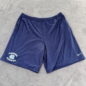 UNC North Carolina Tar Heels Football Dri-Fit Shorts Nike XL *sewn* Belichick